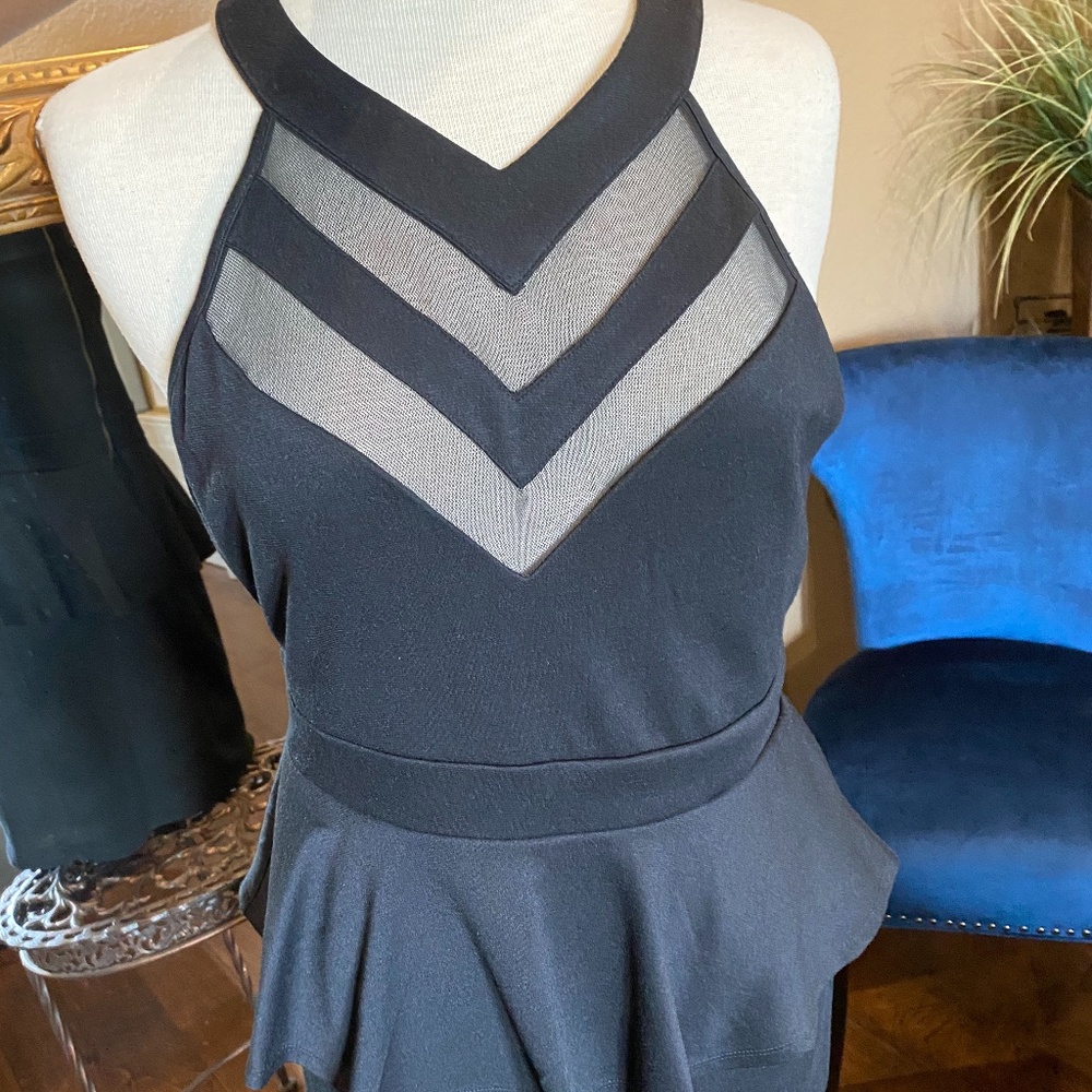 Black Peplum Dress